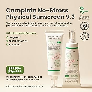 AXIS-Y – Complete No-Stress Physical Sunscreen SPF50+ PA++++ (50ml)