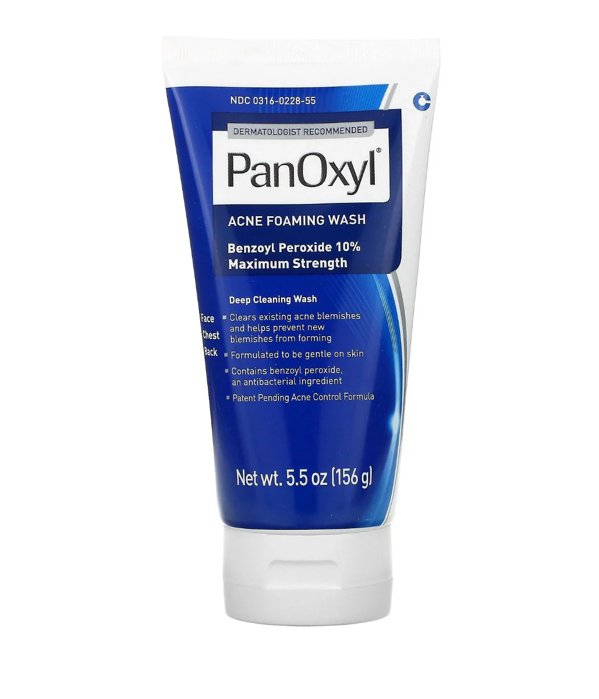 PanOxyl Acne Foaming Wash 10% – Nettoyant Moussant Anti-Acné Force Maximale